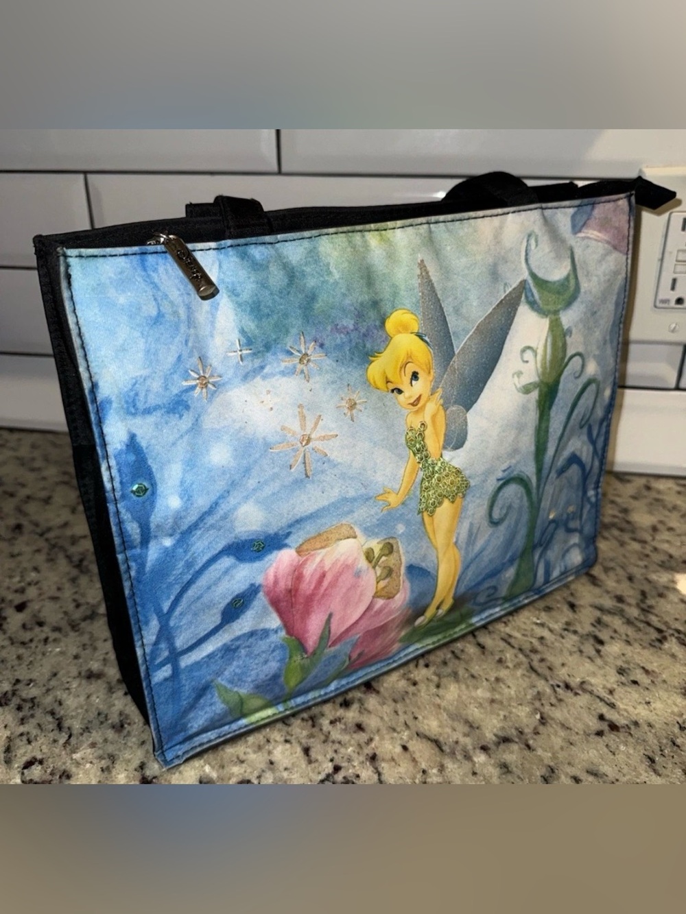 Tinker Bell tote by Disney 11 X 9 Inches Sequin Shoulder Bag